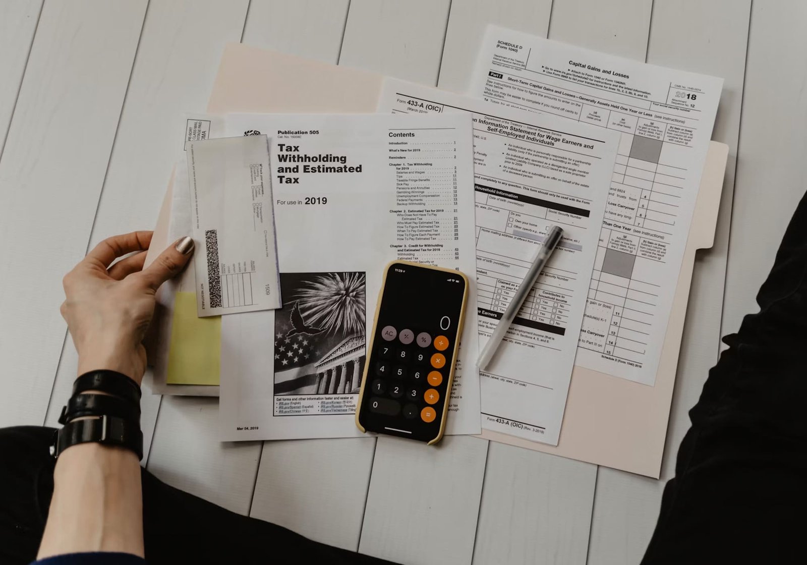 Professional bookkeeping workspace